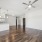 living room with a wood-style flooring