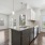 kitchen with island and large window