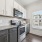 view of a kitchen countertop with a window to the side